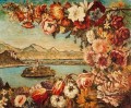 isla y guirnalda de flores Giorgio de Chirico Surrealismo